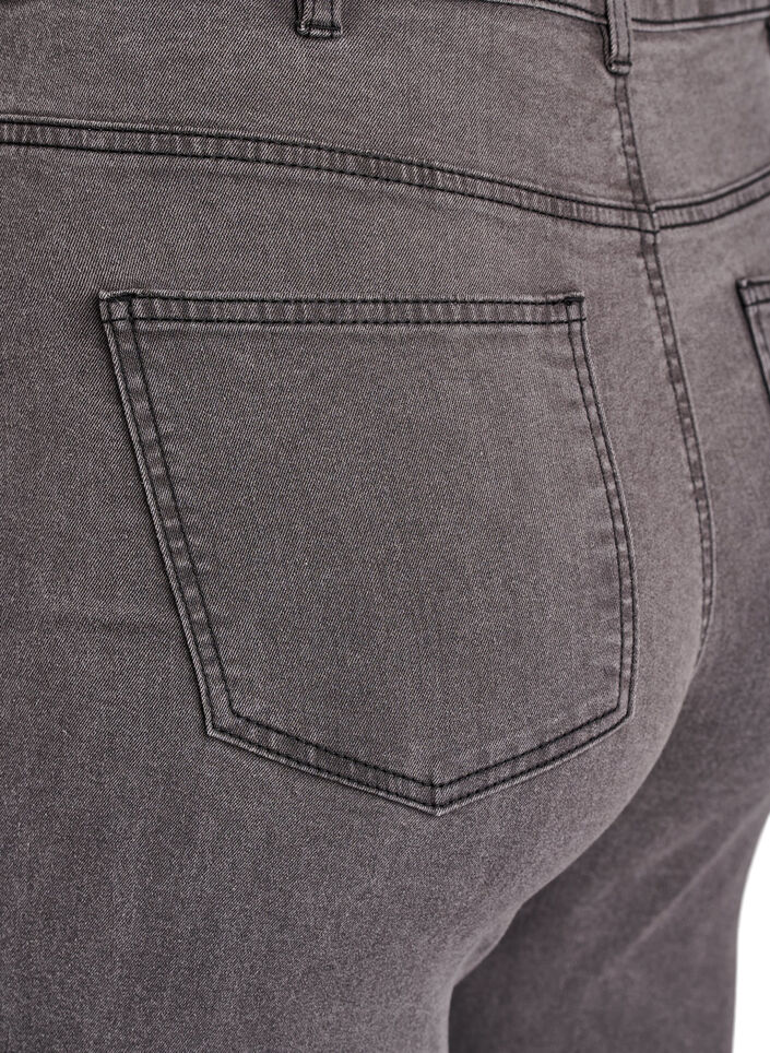 Amy Super Slim Fit Jeans mit hoher Taille, Grau, Packshot image number 3