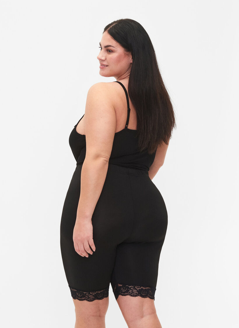 2er-Pack Radlershorts mit Spitzenbesatz, Black / Black, Model image number 1