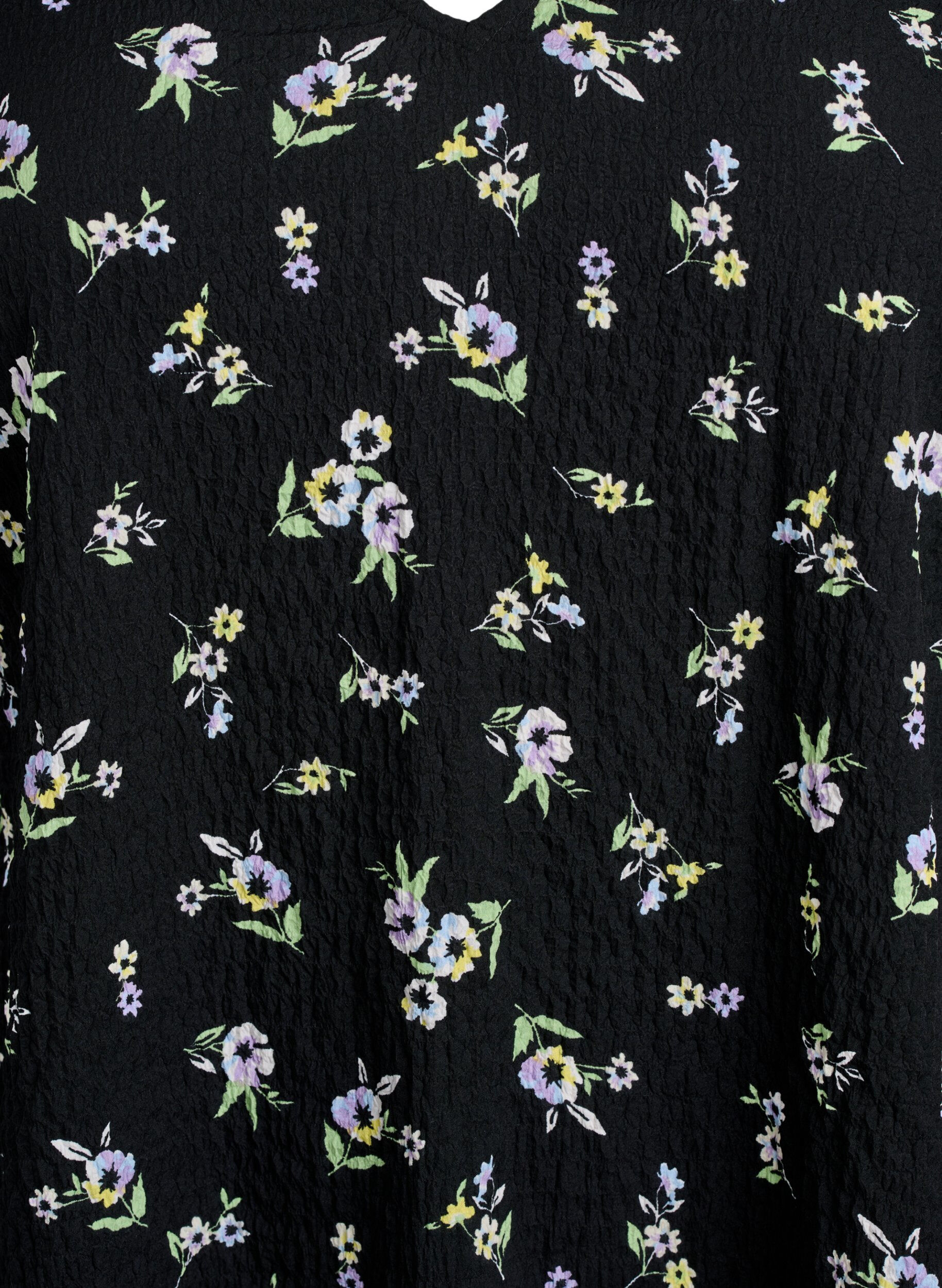 Zizzi FLASH - Kleid mit kurzen &Auml;rmeln und V-Ausschnitt, Schwarz, Packshot image number 2