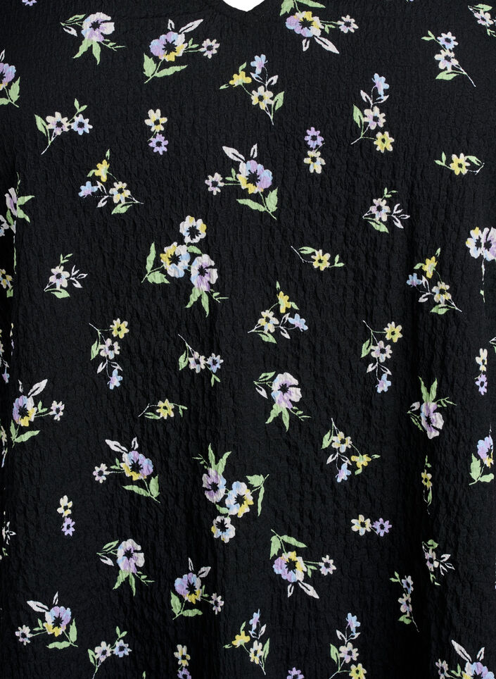 FLASH - Kleid mit kurzen &Auml;rmeln und V-Ausschnitt, Schwarz, Packshot image number 2