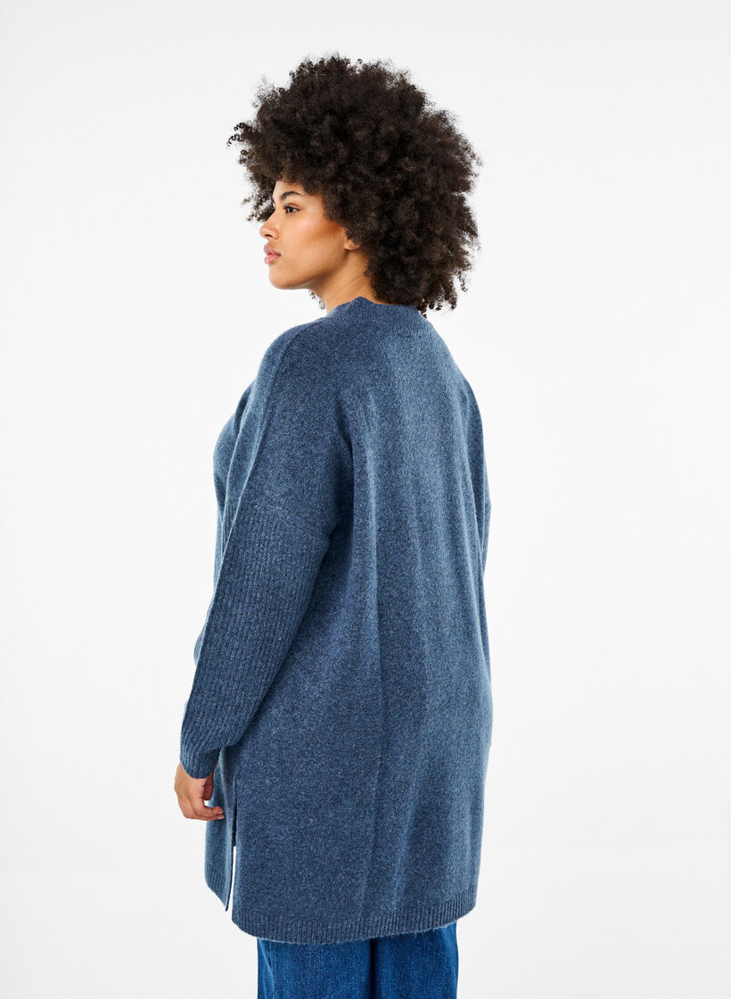 Long chemisier tricoté à manches longues, Bering Sea Mel., Model image number 1