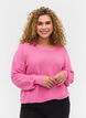 Langarm Strickbluse aus Bio-Baumwolle, Wild Orchid, Model image number 0