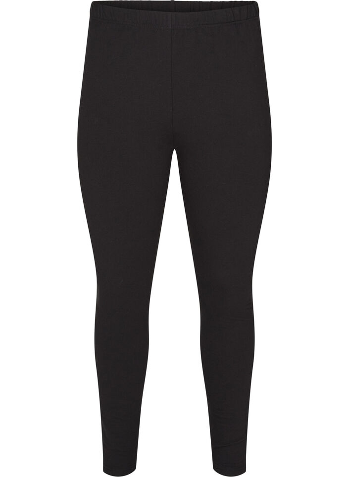 Leggings aus Baumwolle mit Futter, Schwarz, Packshot image number 0