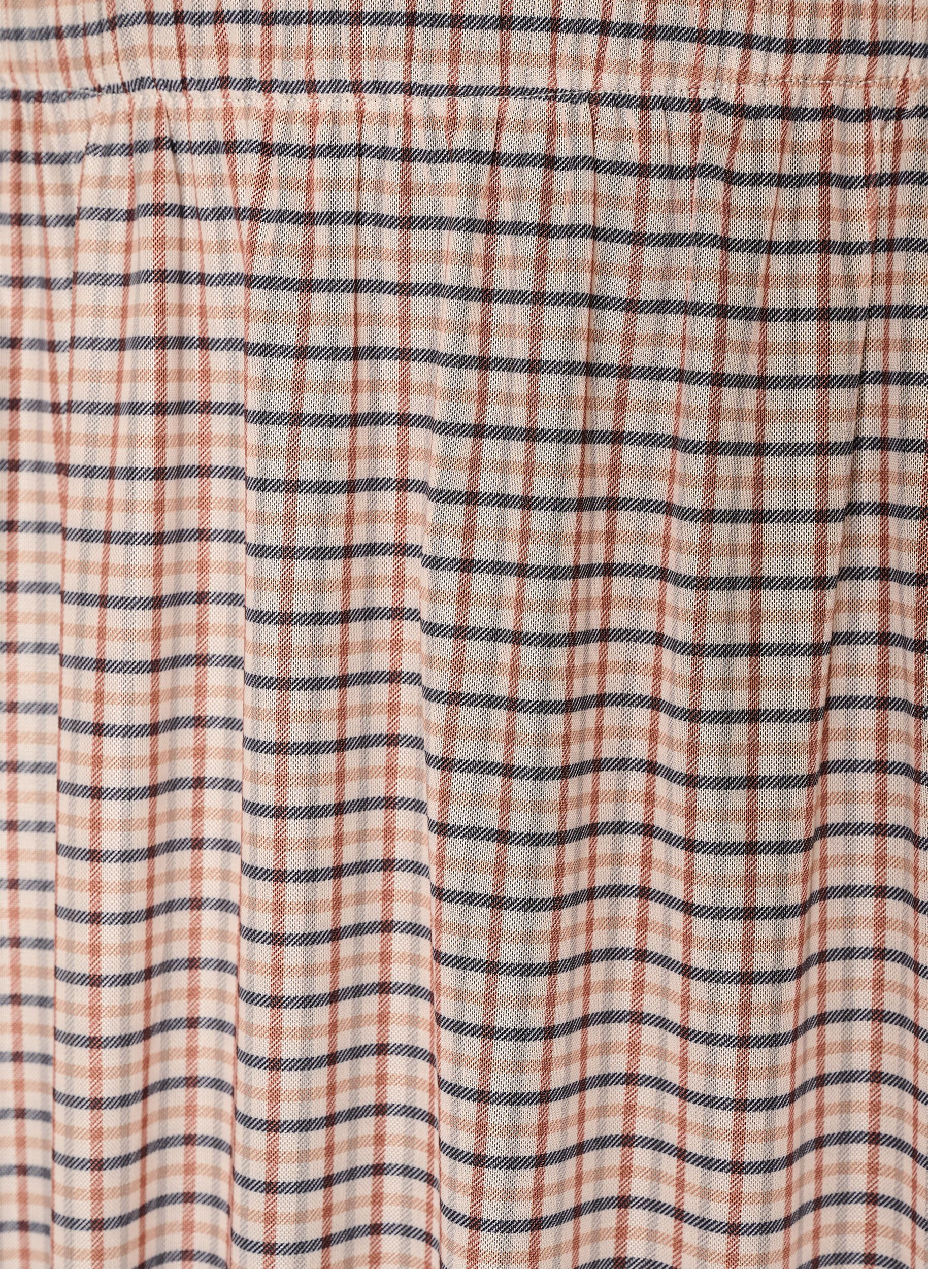 ZizziKarierter Midi-Rock aus Mesh, Beige, Packshot image number 2