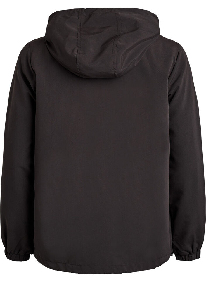 Veste l&eacute;g&egrave;re avec capuche et fermeture &eacute;clair, Noir, Packshot image number 1