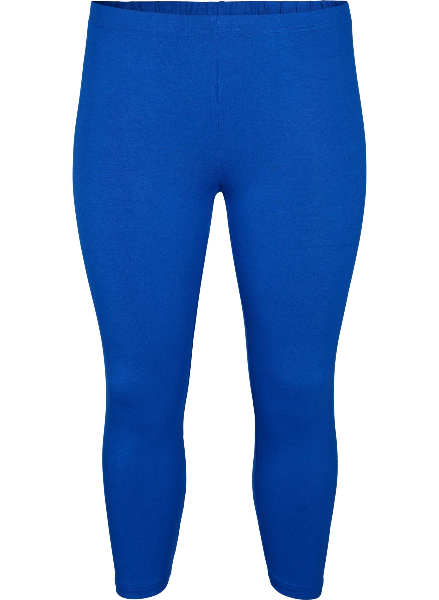Zizzi Basic 3/4-Leggings aus Viskose, Blau, Packshot image number 0