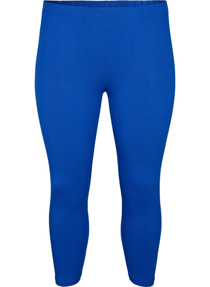 Basic 3/4-Leggings aus Viskose, Blau, Packshot image number 0
