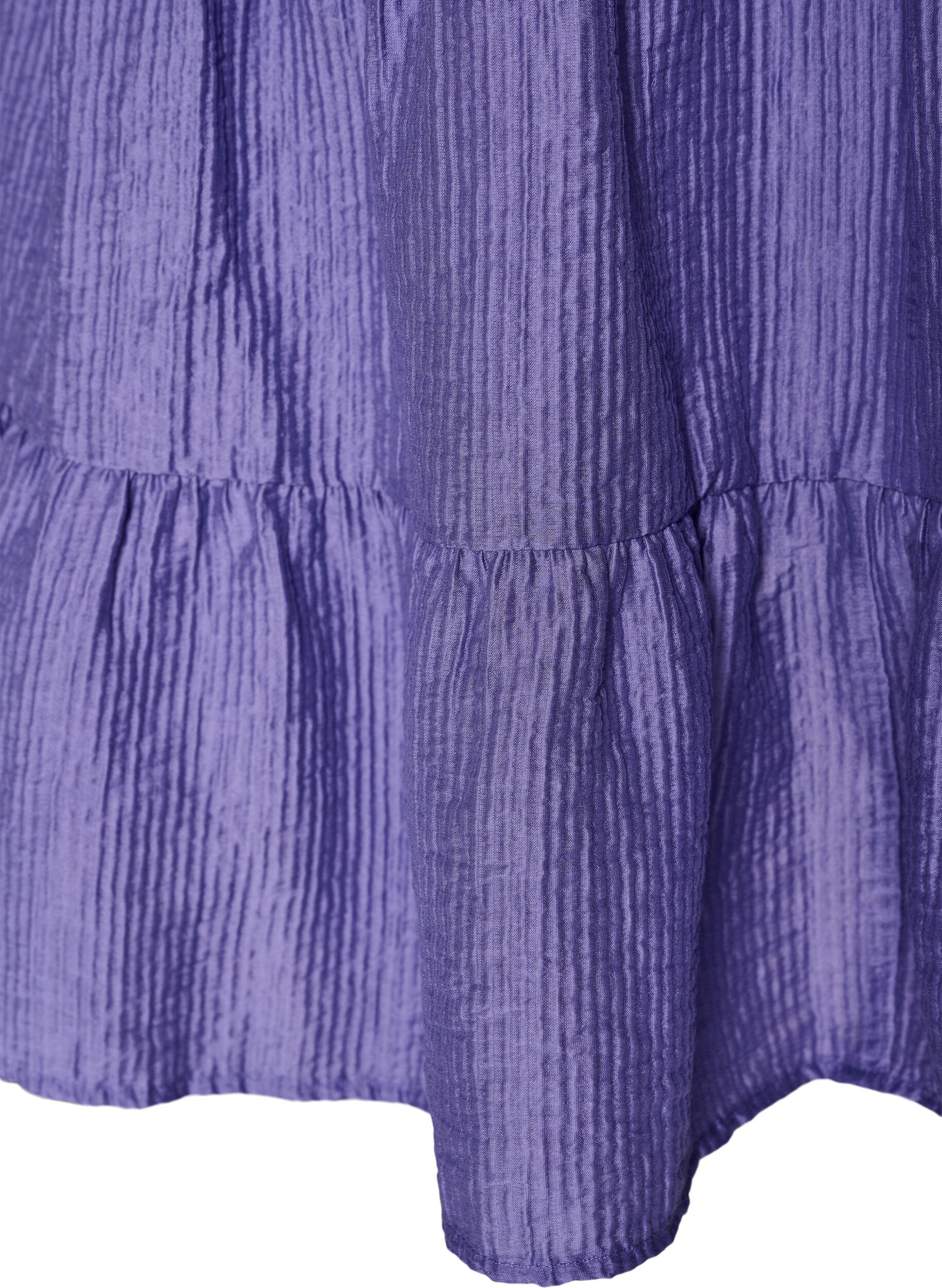 ZizziStrukturiertes A-Linien-Kleid, Lila, Packshot image number 3