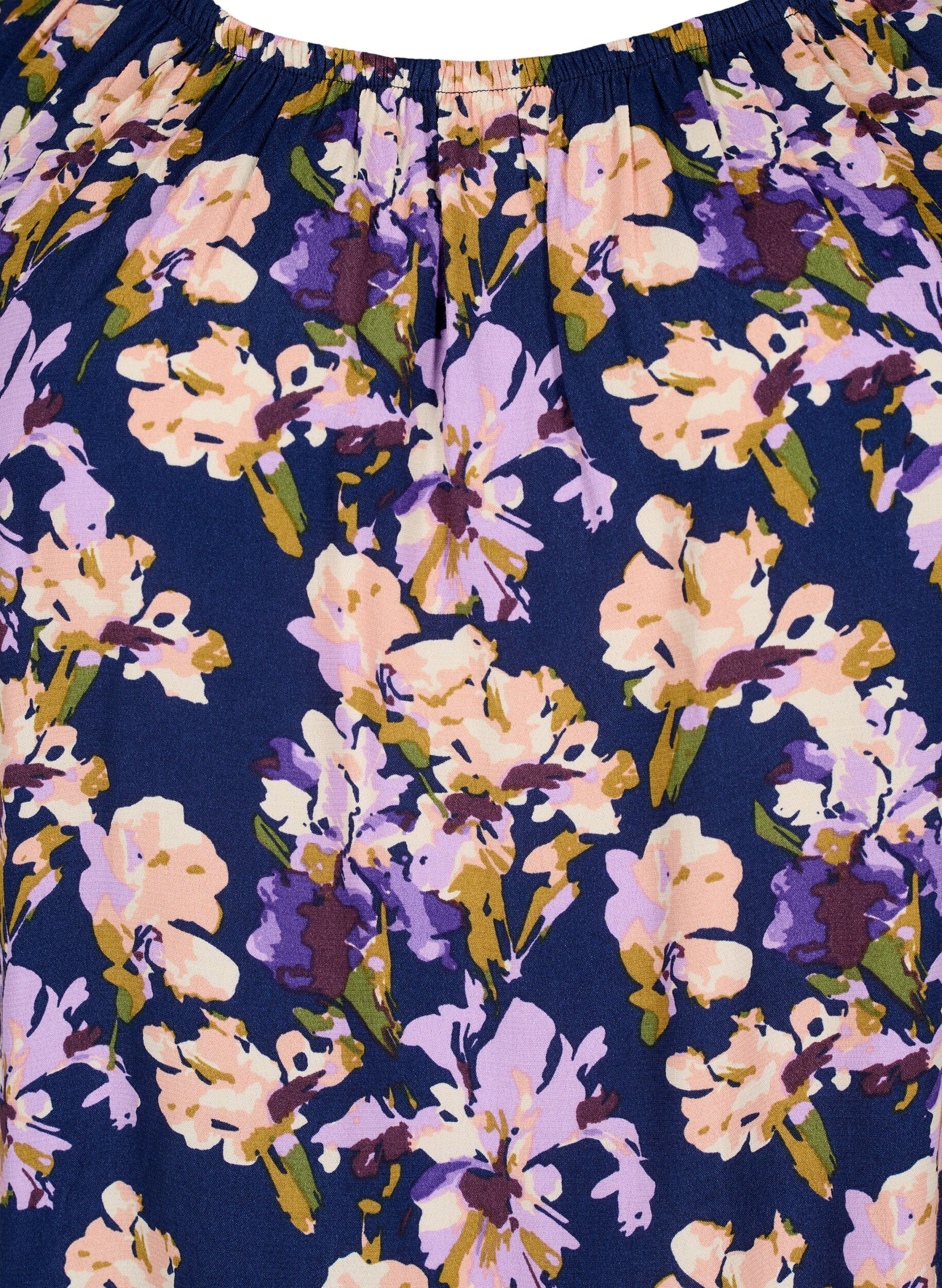 Zizzi Chemisier manches courtes &agrave; fleurs en viscose, Small Flower AOP, Packshot image number 2