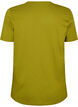 T-Shirt aus Baumwolle mit Text-Badge, Gr&uuml;n, Packshot image number 1