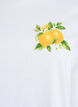 T-shirt en coton bio avec imprim&eacute; agrumes, Blanc, Packshot image number 2