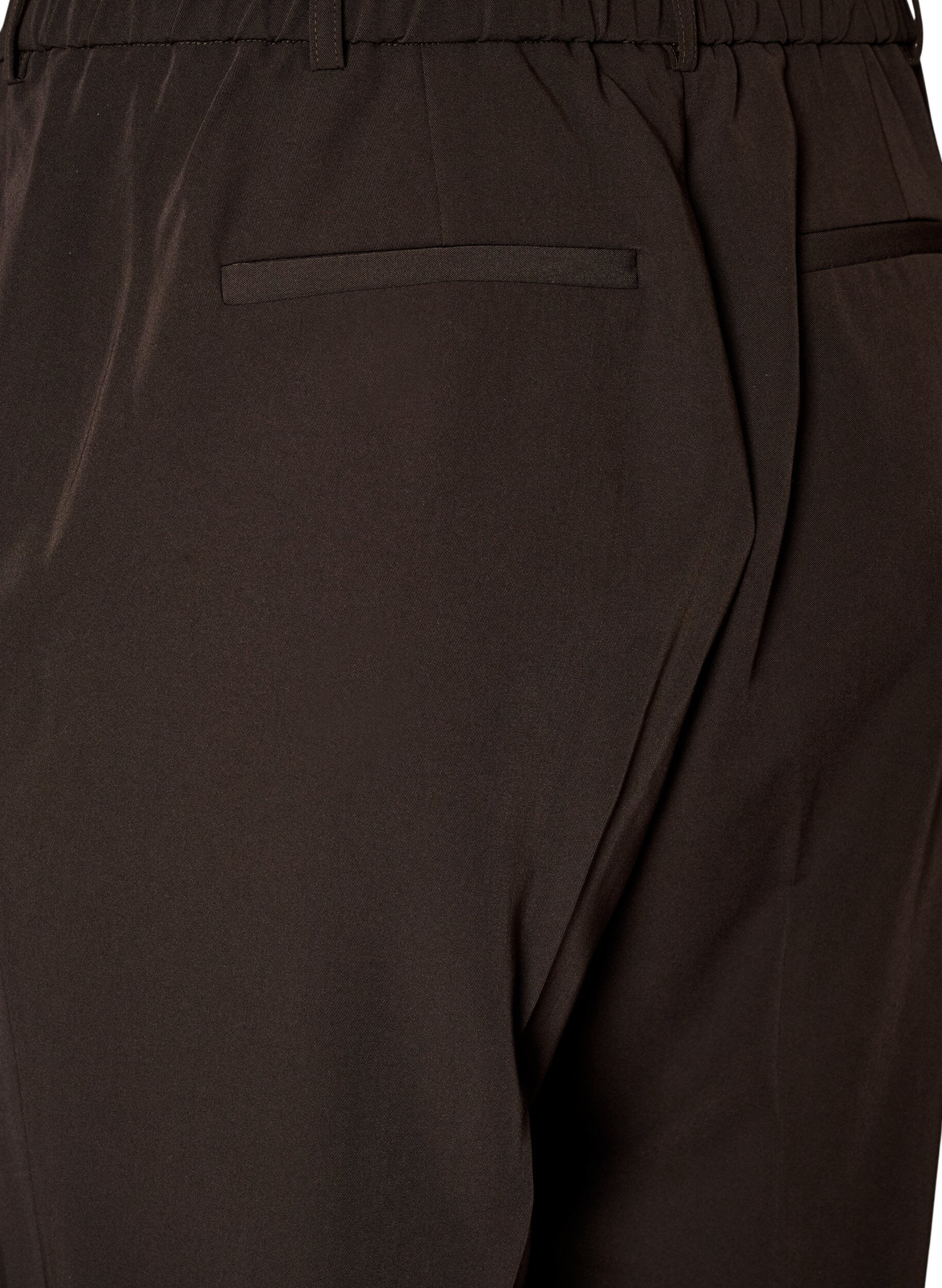 ZizziHoch taillierte Hose mit B&uuml;gelfalten, Braun, Packshot image number 3
