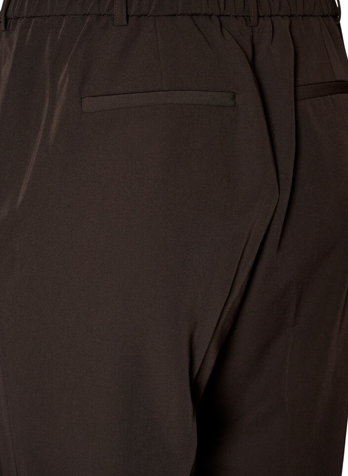 Hoch taillierte Hose mit B&uuml;gelfalten, Braun, Packshot image number 3