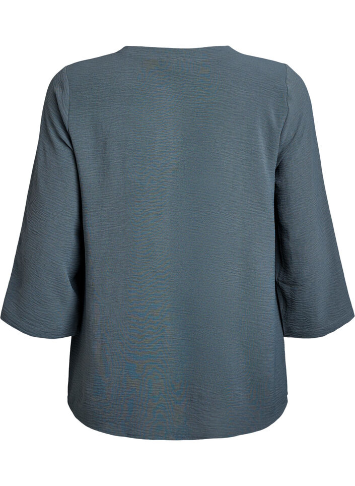 Bluse mit 3/4-&Auml;rmeln, Gr&uuml;n, Packshot image number 1