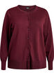 Feinstrick-Strickjacke mit Rundhalsausschnitt, Rot, Packshot image number 0