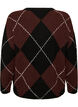 Cardigan &agrave; motif argyle, Noir, Packshot image number 1
