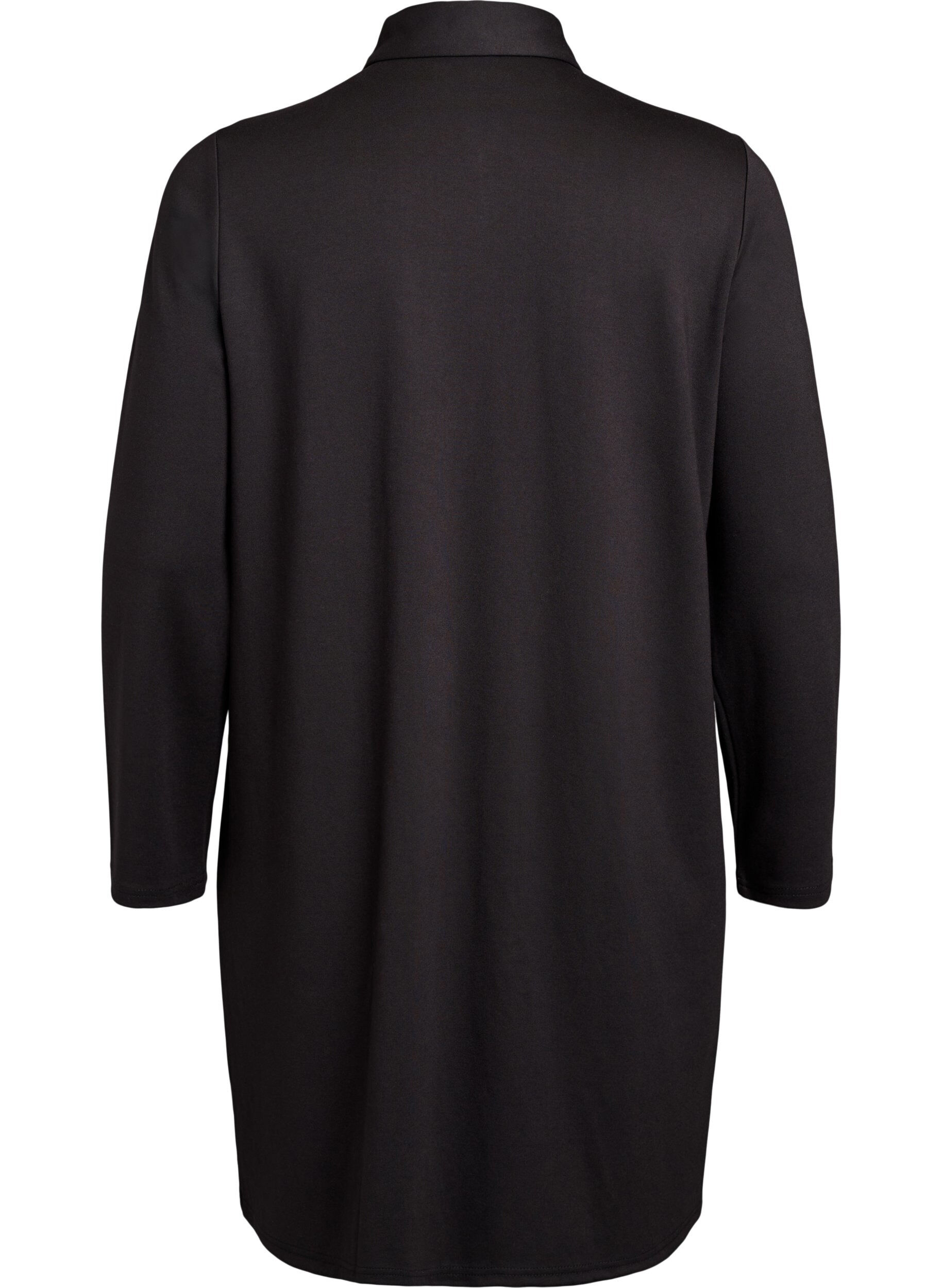 Zizzi Hemdblusenkleid mit Zierkn&ouml;pfen, Schwarz, Packshot image number 1