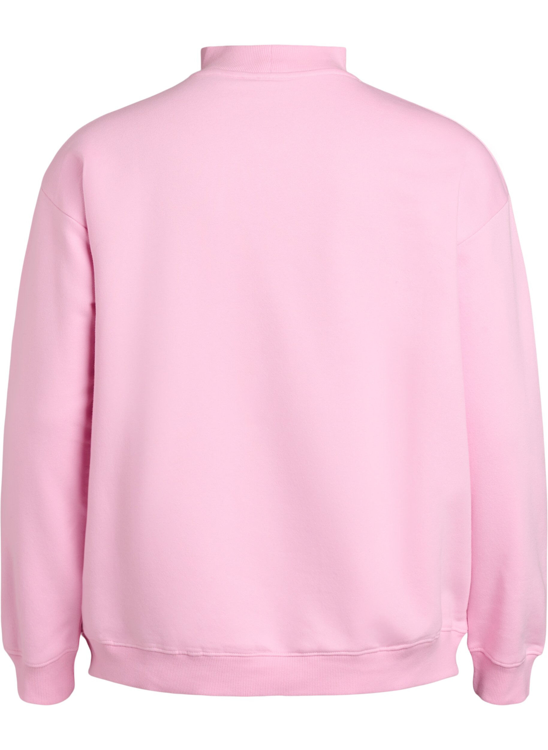Zizzi Sweat-shirt &agrave; col montant et manches longues, Rose, Packshot image number 1