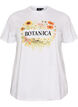T-shirt en coton bio avec imprim&eacute; sur le devant, Blanc, Packshot image number 0