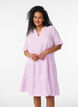 Kurzes A-Linien-Kleid aus Baumwollmusselin, lila, Model image number 0