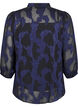 Chemisier en mousseline à motif jacquard, Evening Blue, Packshot image number 1