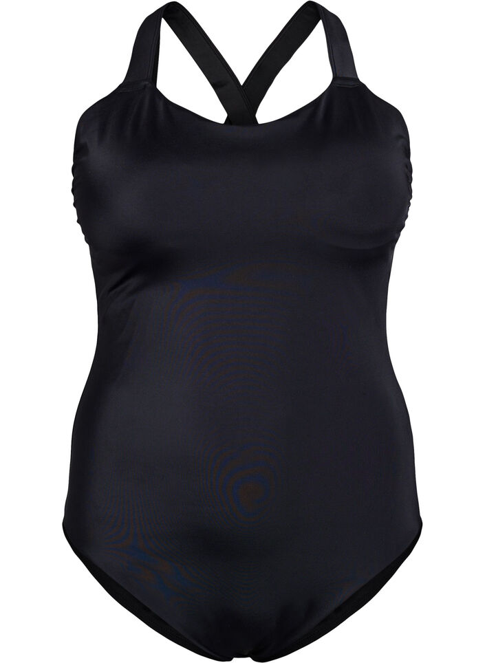 Maillot de bain à bretelles croisées, Noir, Packshot image number 0