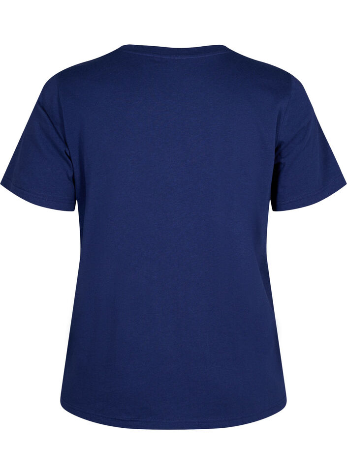 T-Shirt aus Baumwolle mit Rundhalsausschnitt und Aufdruck, Medieval B.W. Hearts, Packshot image number 1