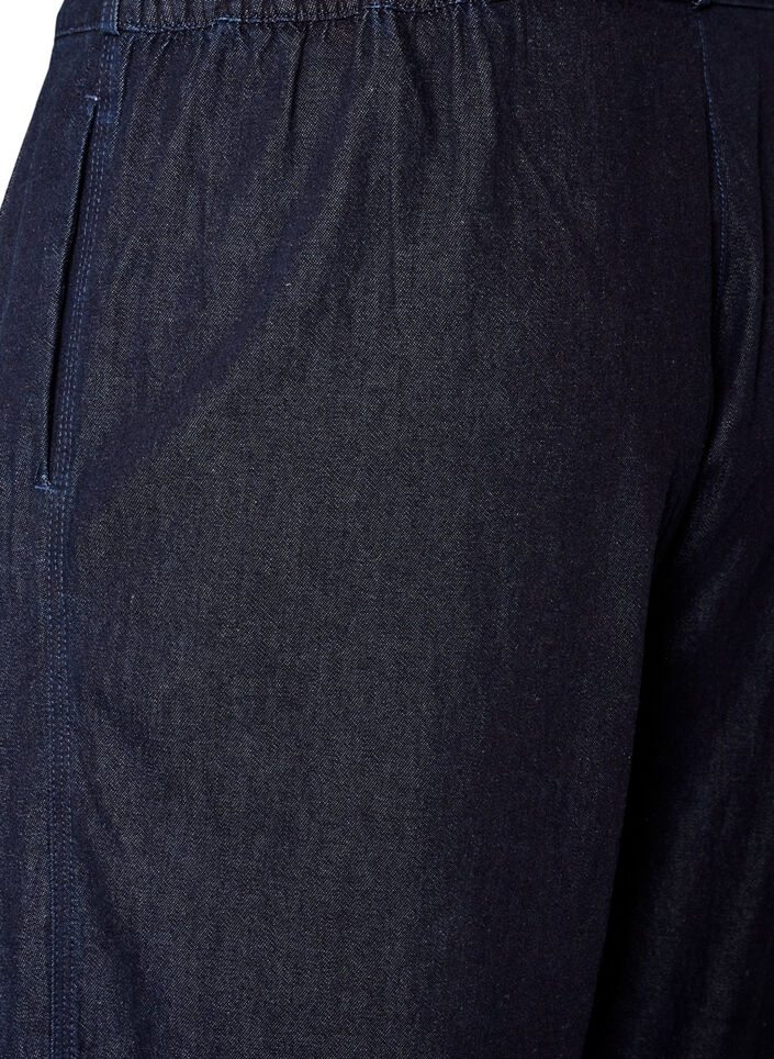 Jean balloon taille haute, Bleu, Packshot image number 3
