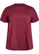 T-shirt basique en coton &agrave; col rond, Bordeaux fonc&eacute;, Packshot image number 0