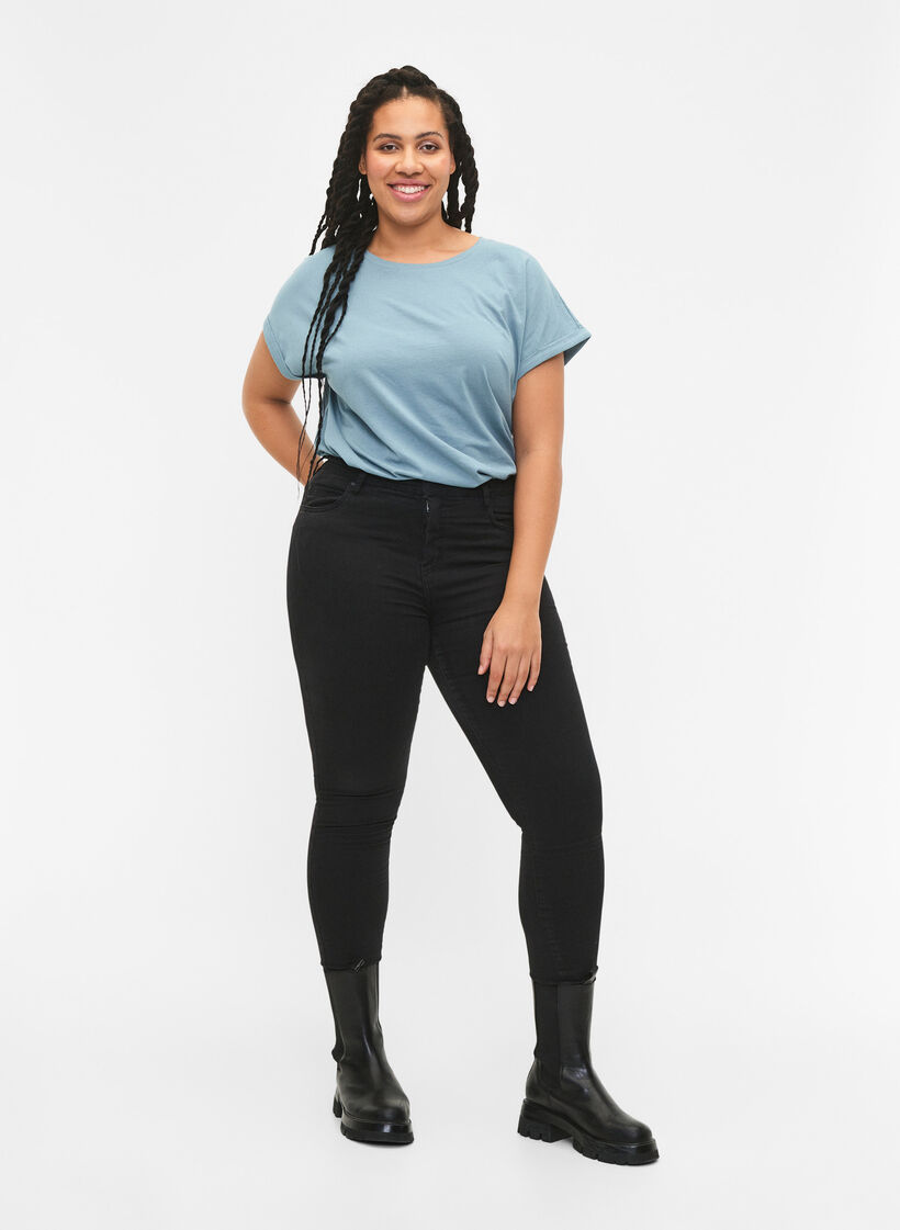 2er-Pack kurz&auml;rmlige T-Shirts, Blau, Model image number 1