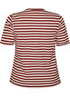 T-shirt ray&eacute; &agrave; texture c&ocirc;tel&eacute;e, Bordeaux, Packshot image number 1