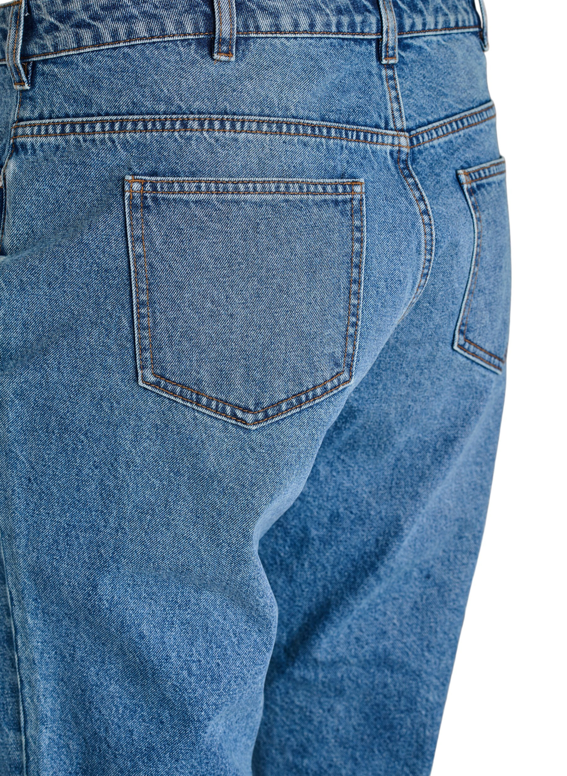 ZizziJean Mille coupe Mom taille haute, Bleu, Packshot image number 3