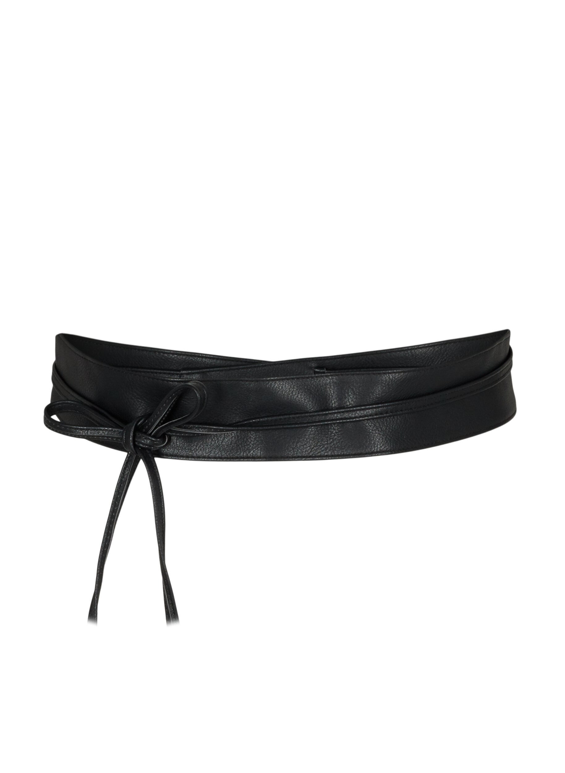Zizzi Ceinture en simili cuir, Noir, Packshot image number 0