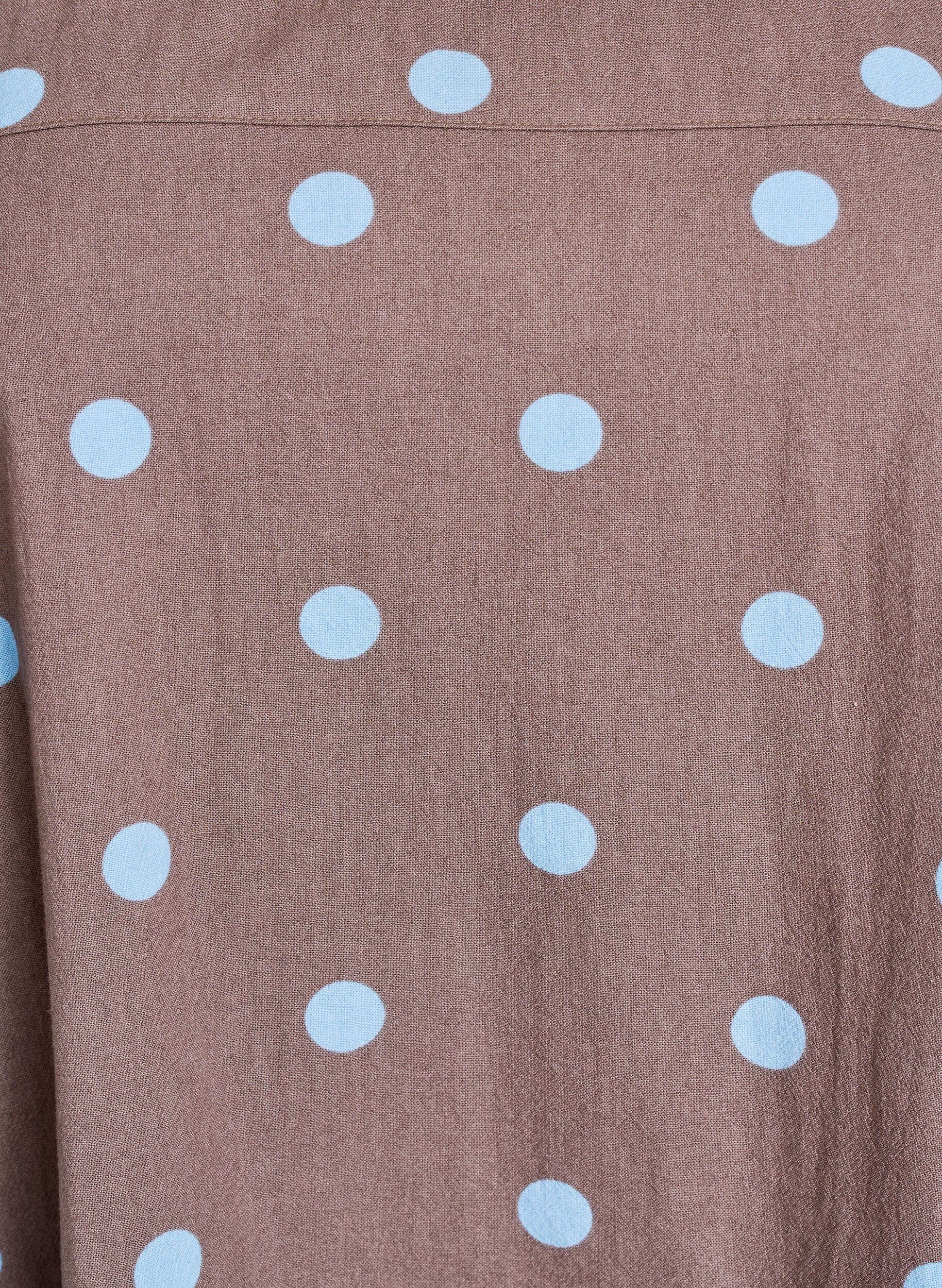 Zizzi Robe en coton imprim&eacute; &agrave; manches courtes, Bleu, Packshot image number 2