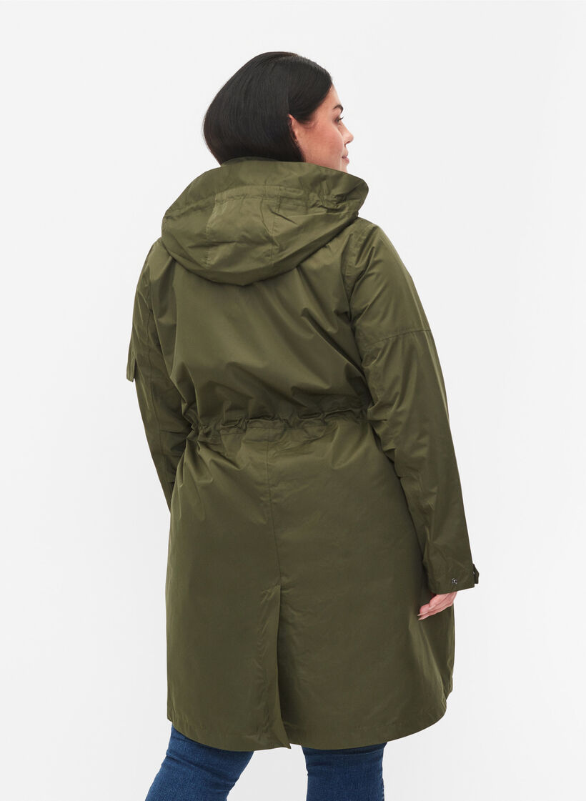 Wasserdichter Parka mit abnehmbarer Kapuze, Forest Night, Model image number 1