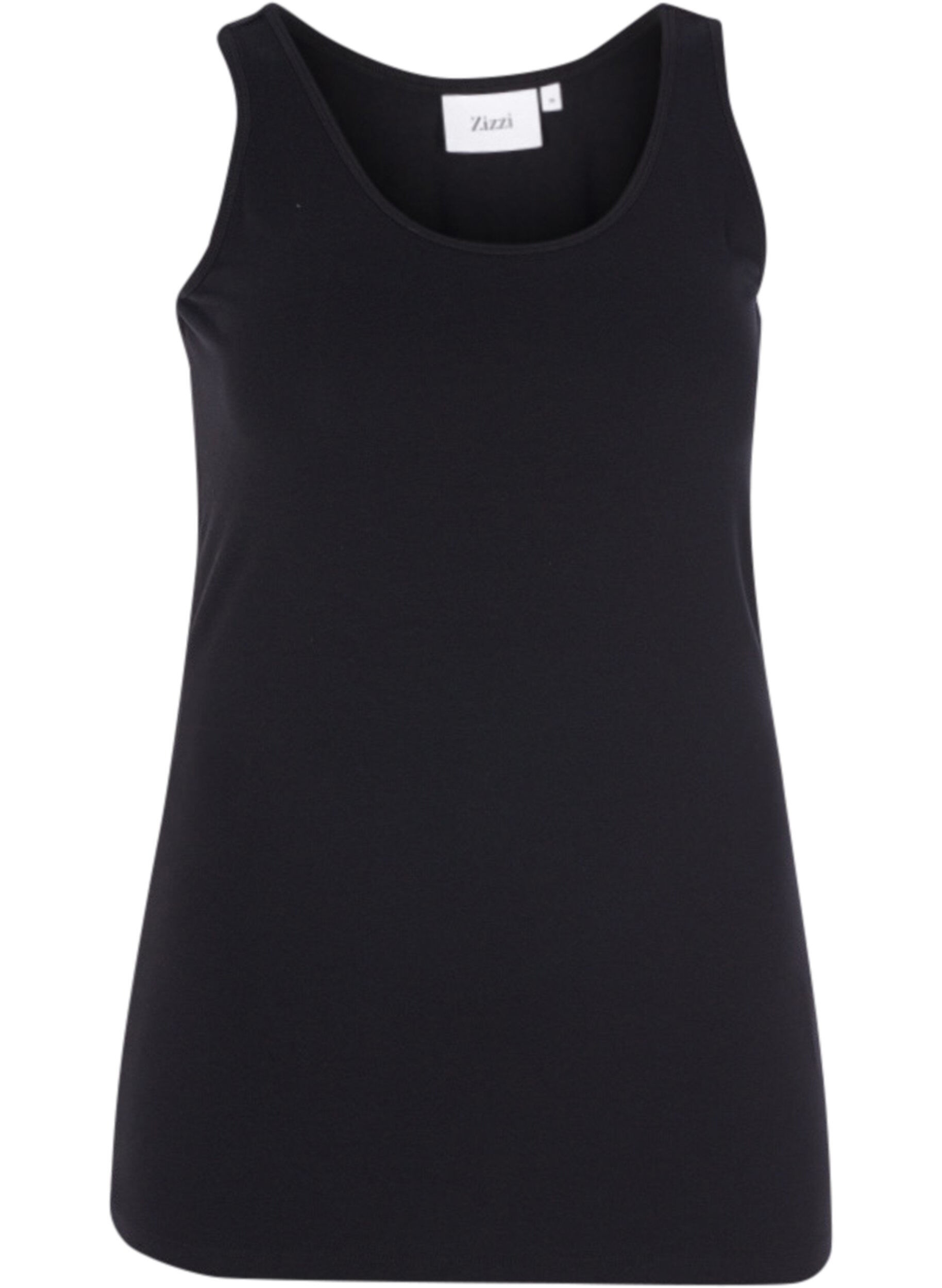 Zizzi Einfarbiges Basic Top, Schwarz, Packshot image number 0
