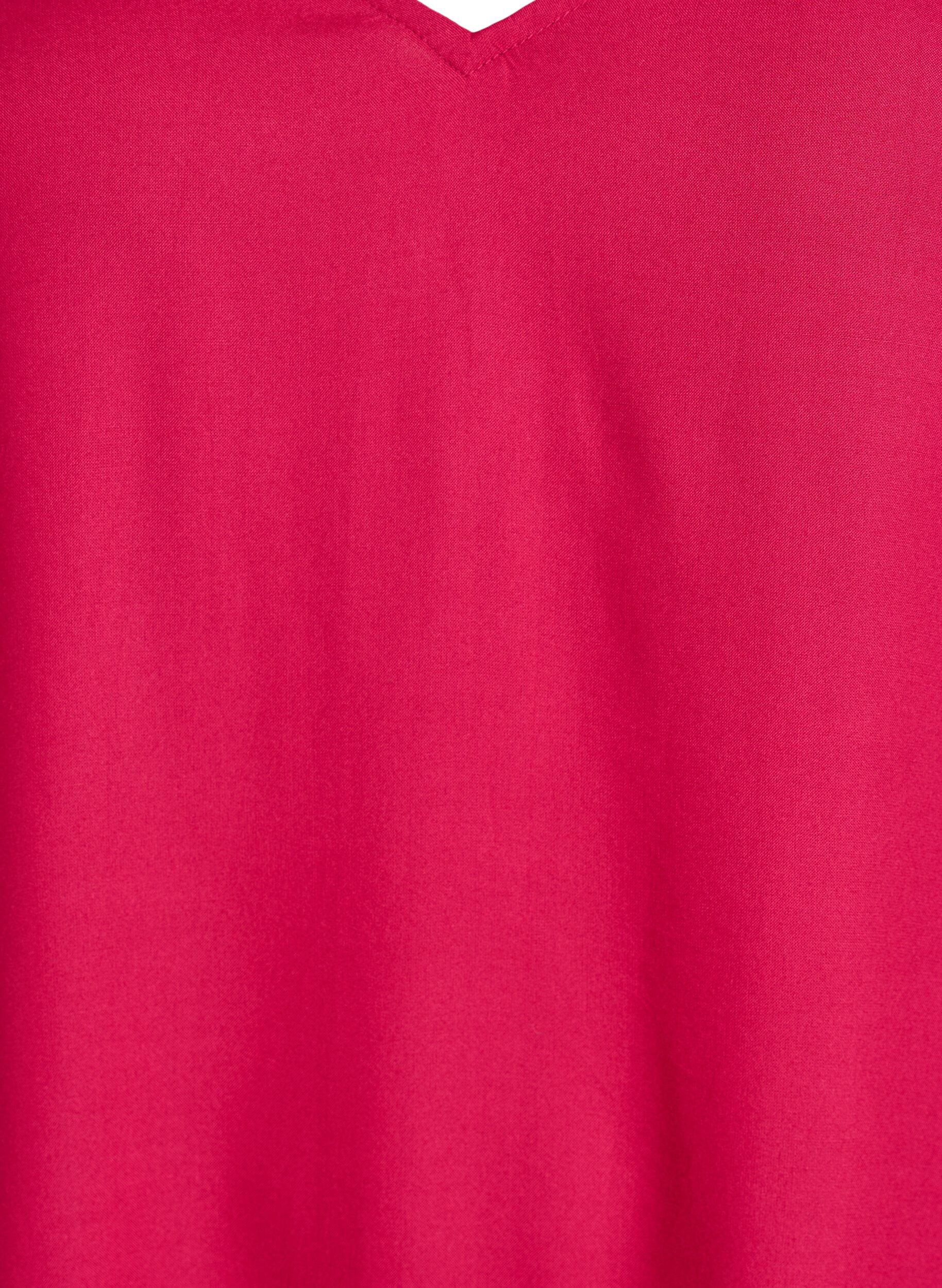Zizzi Strandkleid aus Viskose mit Schulterdetail, Pink, Packshot image number 2