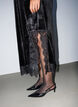 Samtkleid mit Spitze und Seitenschlitz, Schwarz, Model image number 2