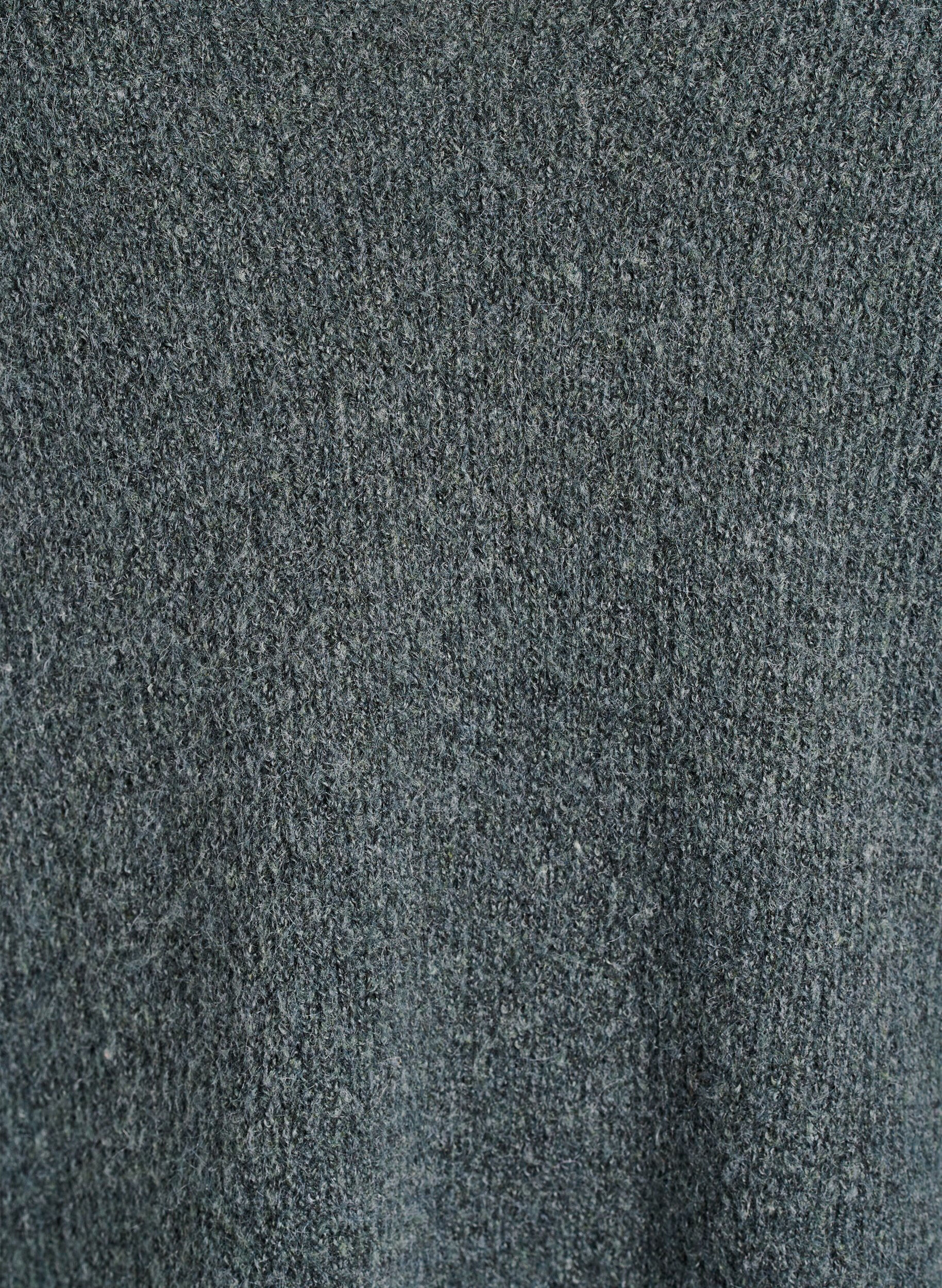 Zizzi Blouse en maille &agrave; col V et manches raglan, Vert fonc&eacute;, Packshot image number 2