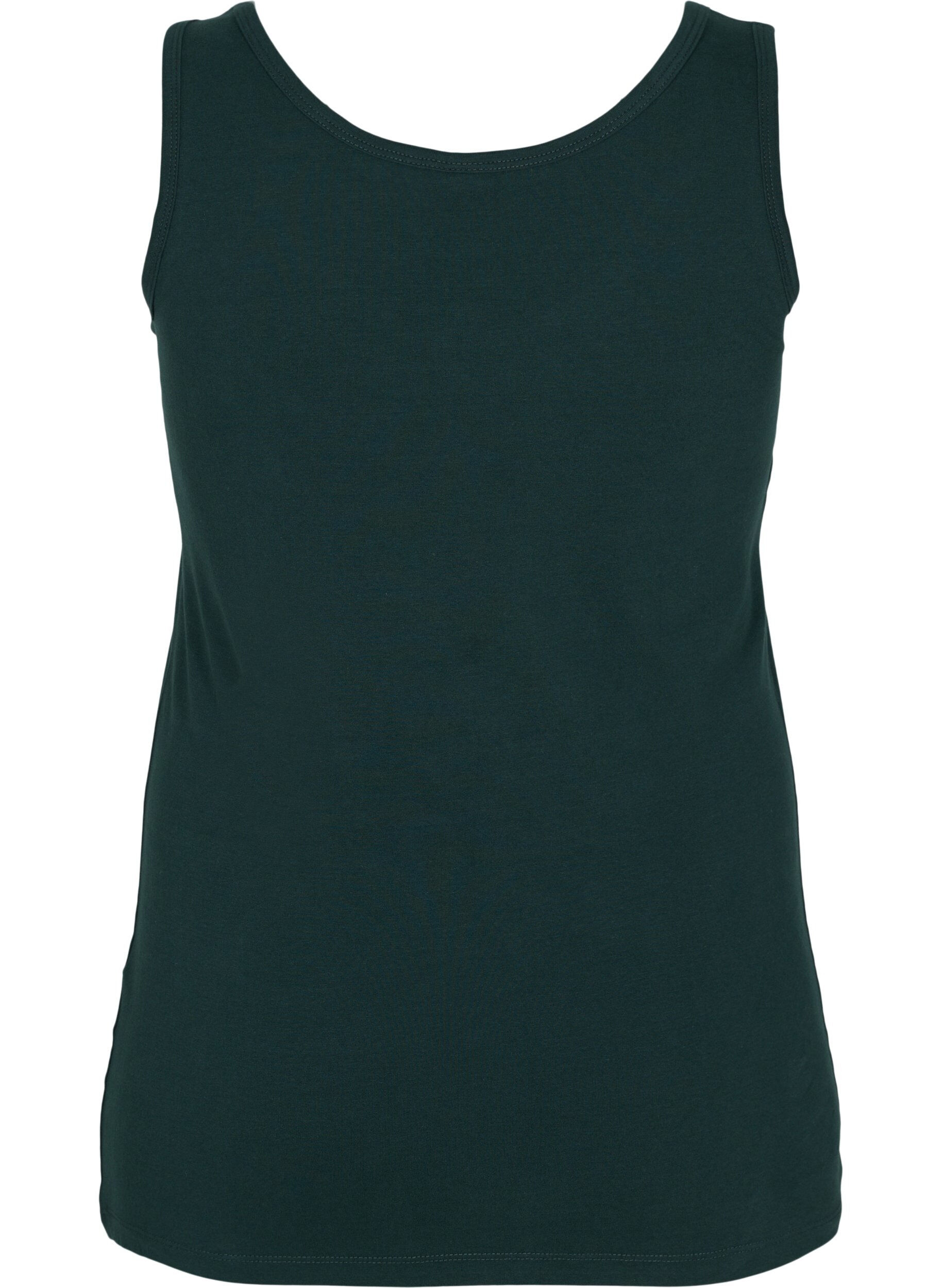 ZizziHaut basique en coton, Vert fonc&eacute;, Packshot image number 1