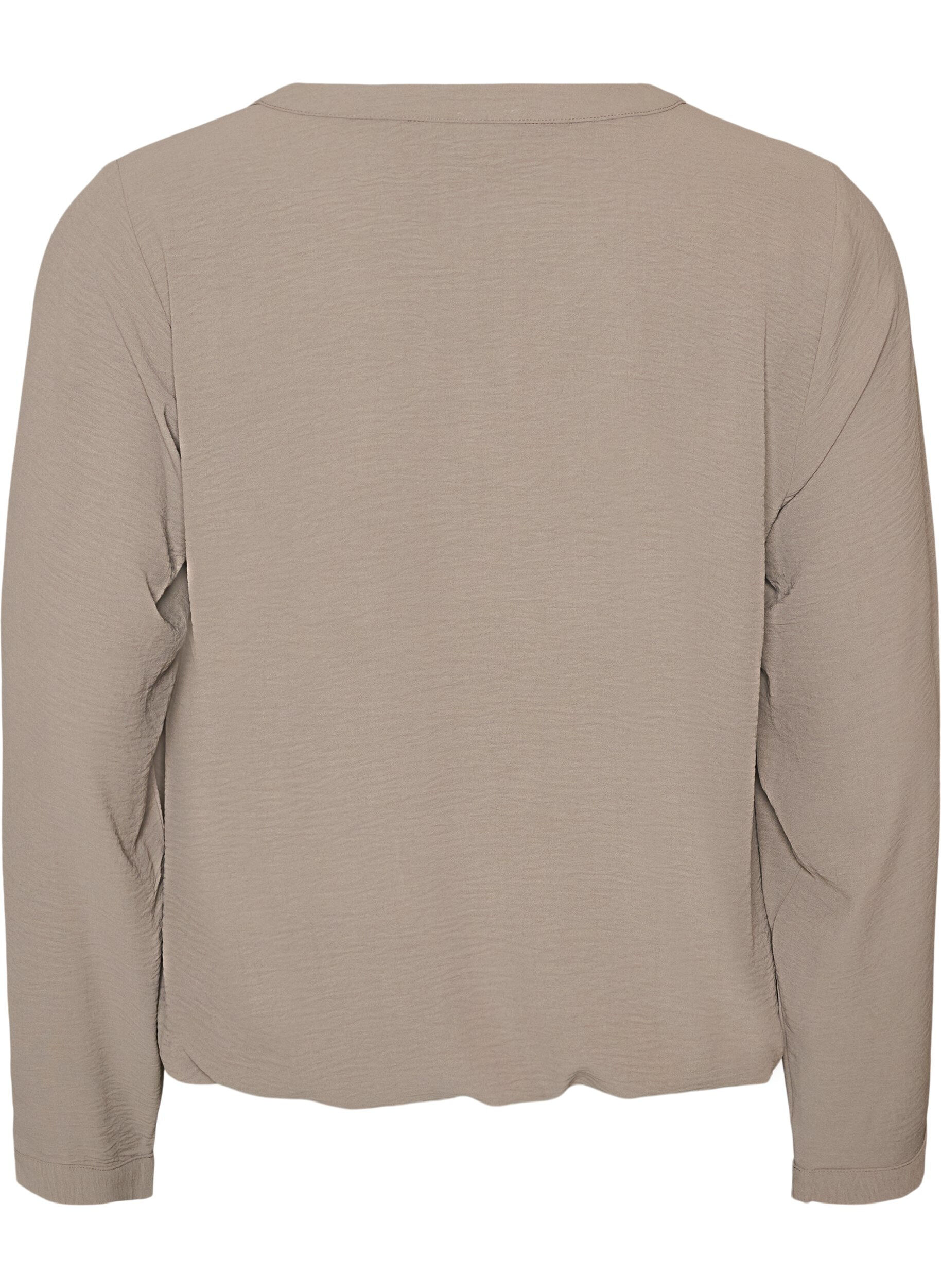 ZizziBluse in Ballon-Silhouette mit V-Ausschnitt, Beige, Packshot image number 1