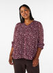 Bluse mit gebl&uuml;mtem Print und Glitzerfaden, Rot, Model image number 0