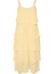 Robe maxi avec plusieurs couches de volants et cape amovible, Jaune clair, Packshot image number 3