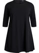 Robe courte &eacute;vas&eacute;e &agrave; manches 3/4, Noir, Packshot image number 0
