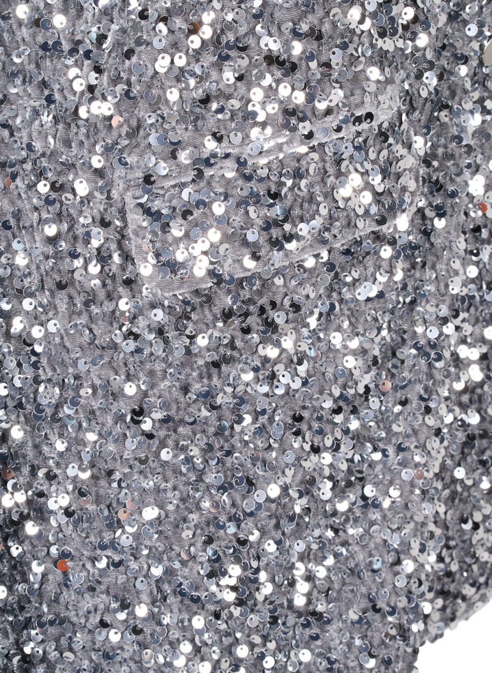 Blazer à paillettes avec des poches, Silver, Packshot image number 3