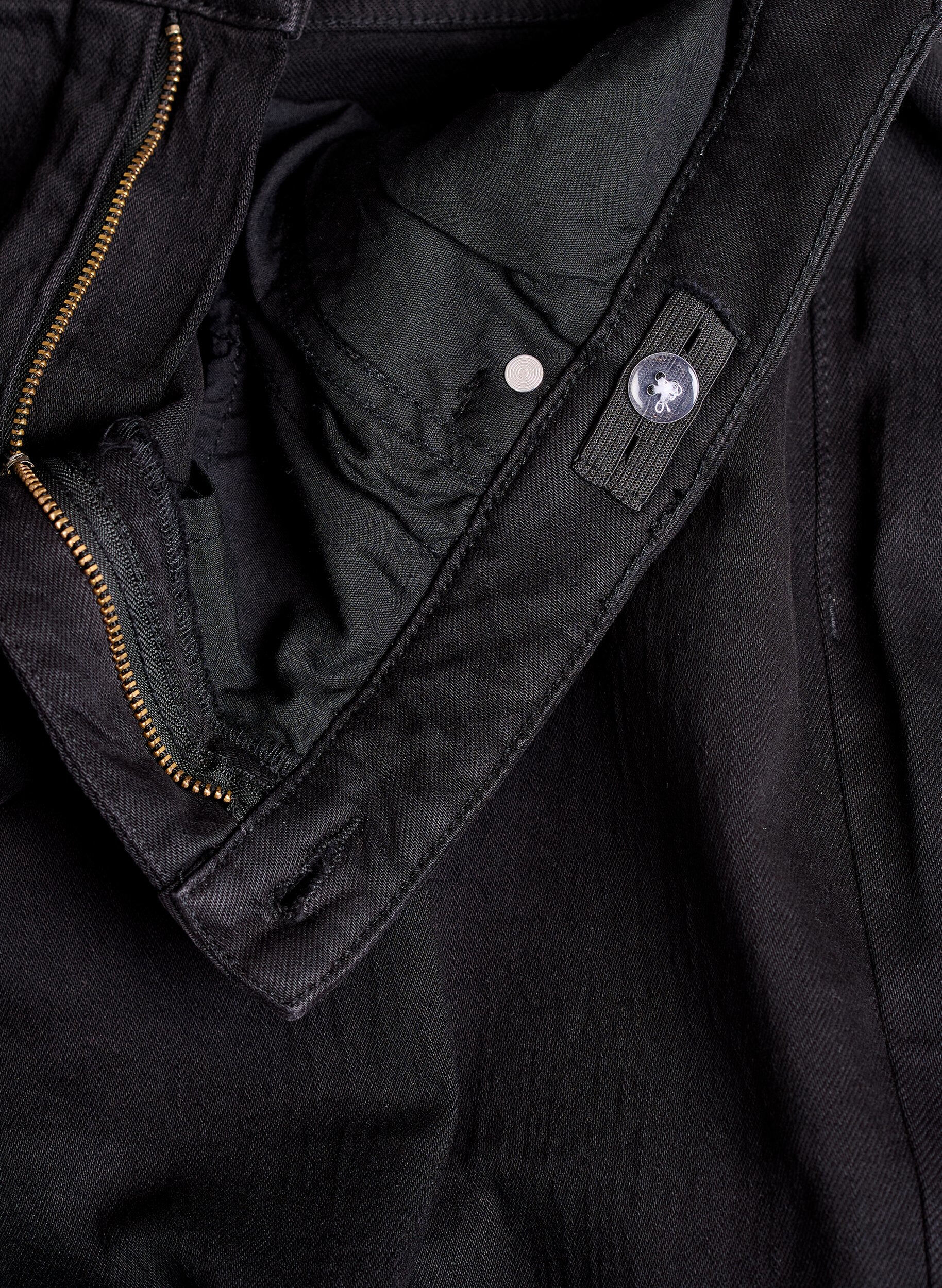 Zizzi Jean &agrave; jambe large et taille haute, Noir, Packshot image number 3