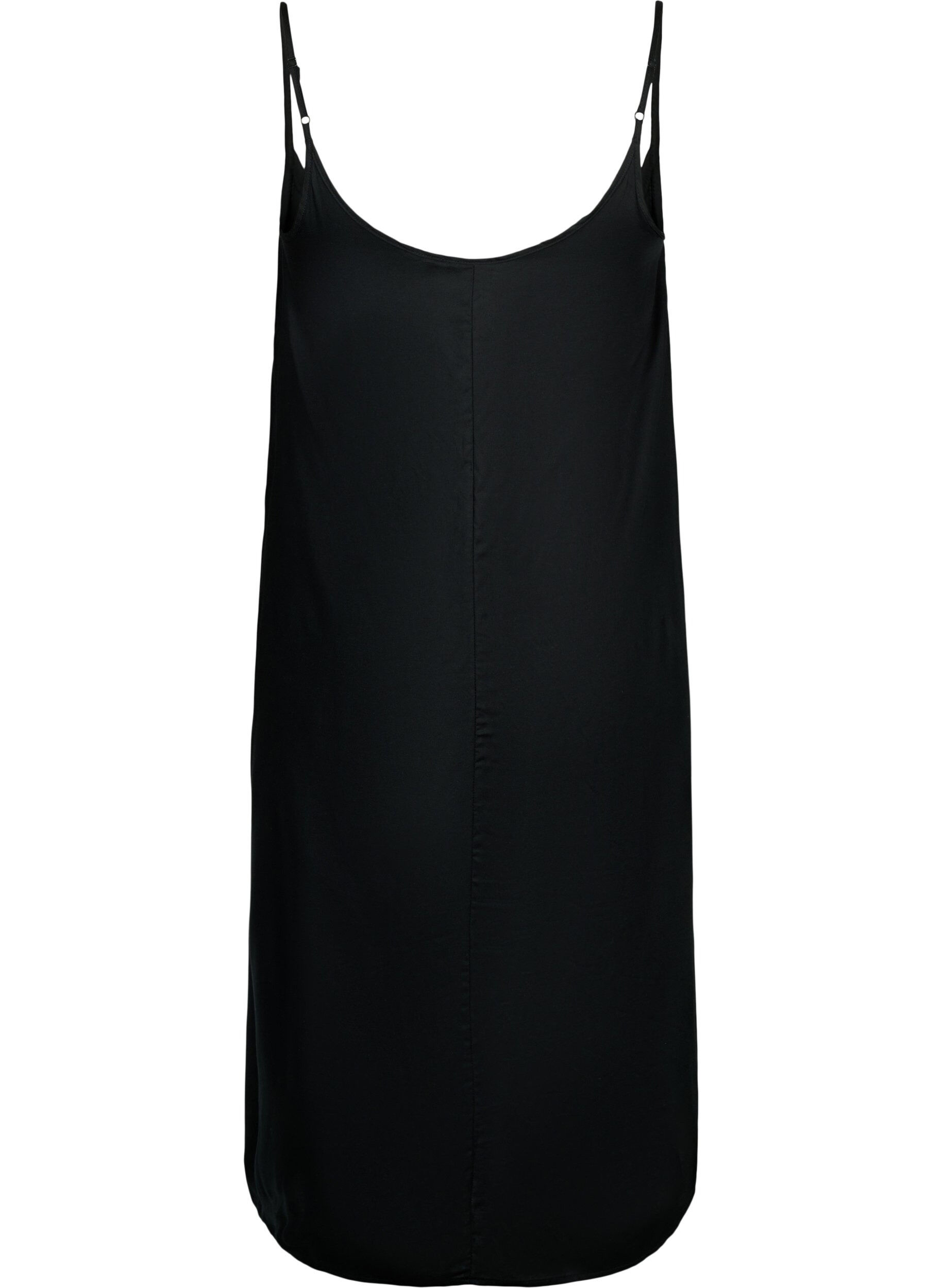 Zizzi &Auml;rmelloses Midi-Kleid aus Viskose, Black, Packshot image number 1