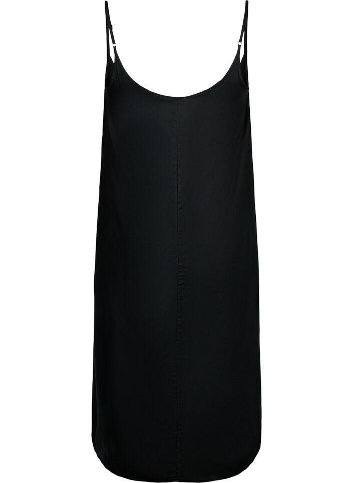 Ärmelloses Midi-Kleid aus Viskose, Black, Packshot image number 1