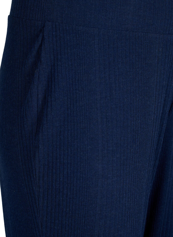 Pantalon confortable avec texture ray&eacute;e, Night Sky Mel., Packshot image number 2