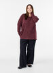 Blouse &agrave; manches longues avec texture, Bordeaux fonc&eacute;, Model image number 1